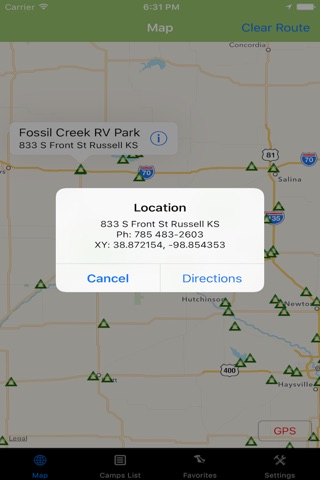 Kansas – Camping & RV spots screenshot 4