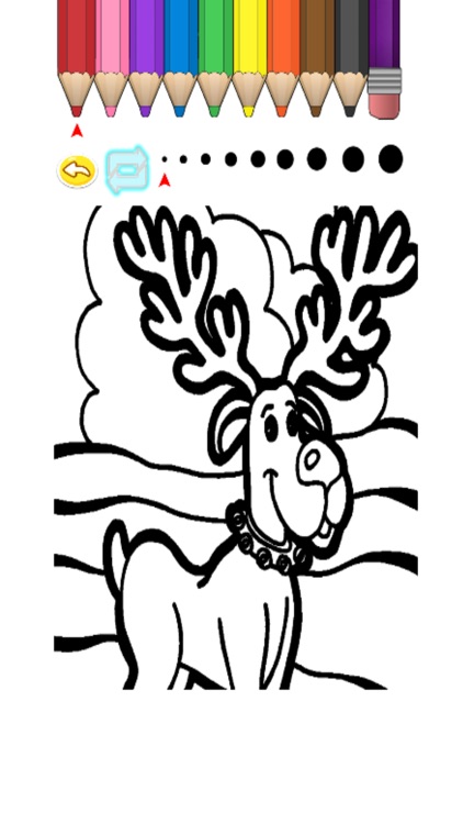 Kids Coloring Book - Cute Cartoon Snow