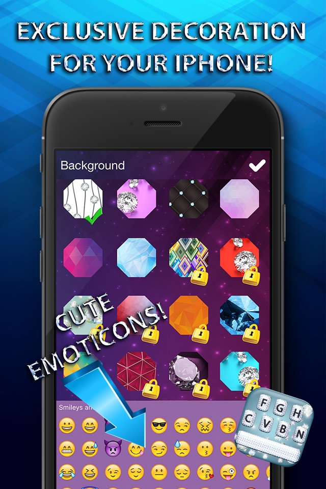 Diamond Keyboard Changer – Shiny Skins and Themes with Glitter Color Text Font.s screenshot 3