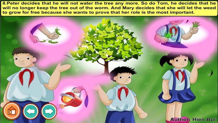 Three pupils planting a tree (story and game for kids) screenshot-4