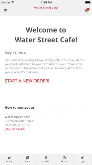 Water Street Cafe Online Ordering