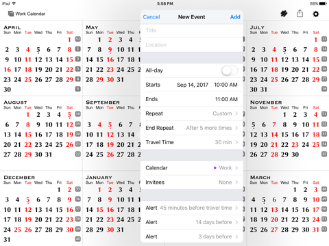 All-in-One Year Calendar - náhled