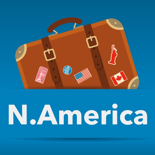 North America offline map and free travel guide icon