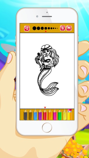 美人鱼着色书 - 教育着色游戏免费！对于孩子和幼儿(圖4)-速報App