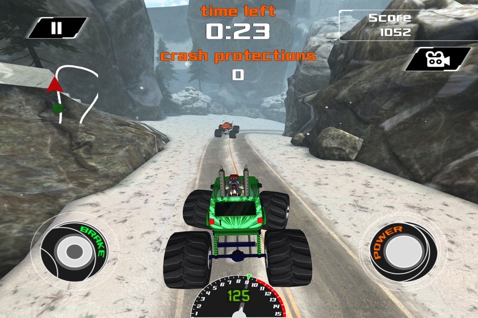 3D Monster Truck Snow Racing- Extreme Off-Road Winter Trials Driving Simulator Game Free Version screenshot 2