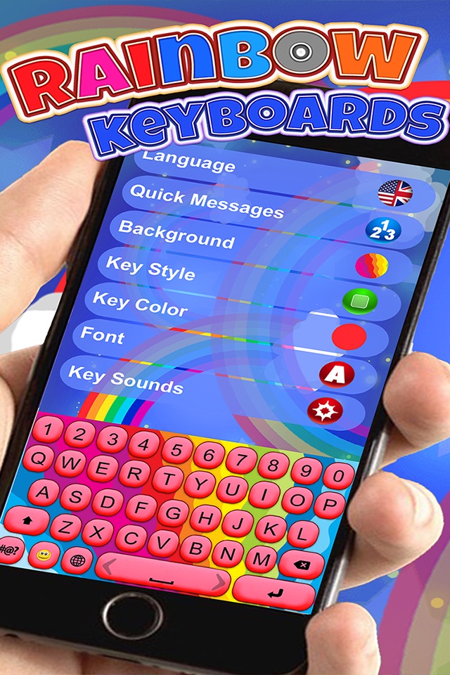 Rainbow Color Keyboard – Design and Customize Fashionable Look screenshot 3