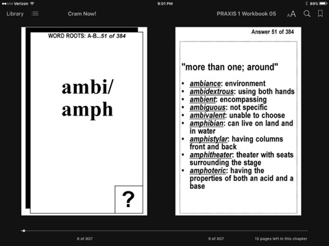 Praxis Core Test Prep Word Roots Review Exambusters Flash