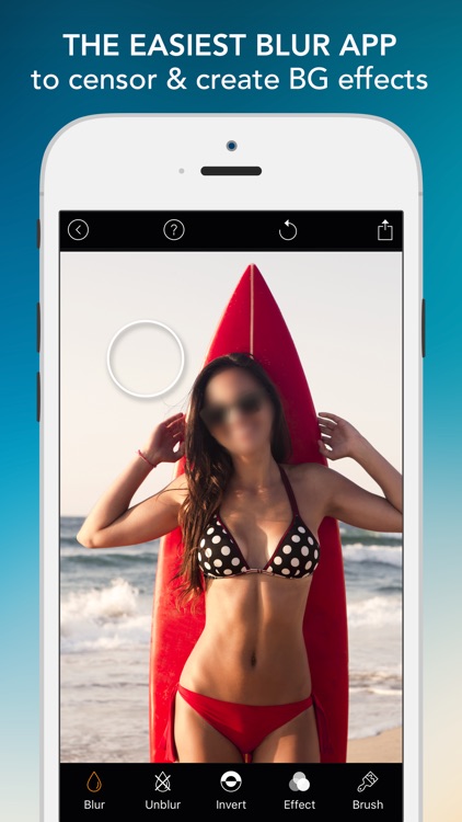Blur Photo Effect - Touch to Edit Image Background, Hide or Censor Face with Blurred, Mosaic & Pixelated Filters