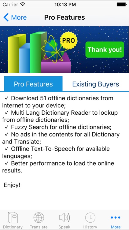 Multi Lang Dictionary and Translator + Text to Speech with English Spanish Chinese French German Korean Russian and more! screenshot-4