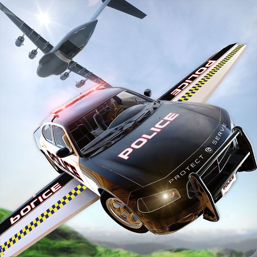 Prison Break Flying Police Car - Mafia Criminal Driver Escape From Airplane Flight Simulator 2016 Icon