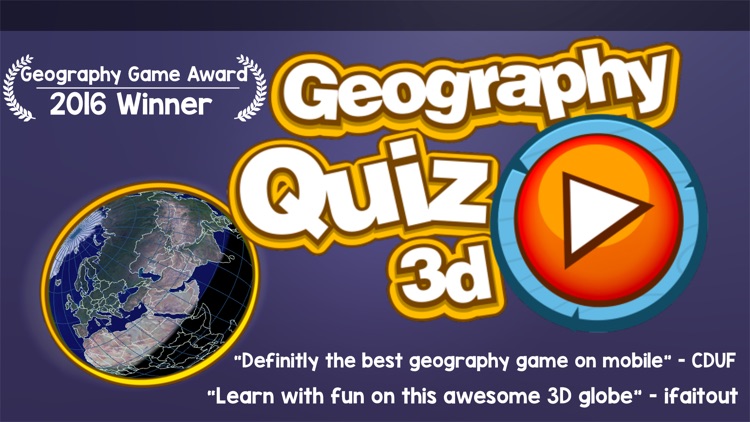 GEO GLOBE QUIZ 3D - Free World City Geography Quizz App