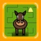 In horse maze race you have to lead a horse (or a picture of your own horse