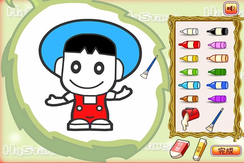 宝贝着色板 - 幼儿画画启蒙，认动物游戏 screenshot 3