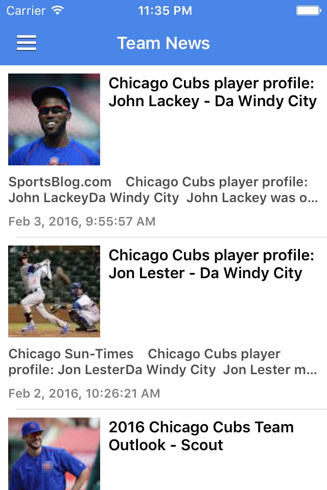 News Surge for Chicago Cubs Baseball Free Edition screenshot 2