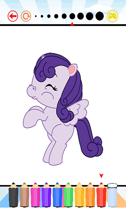 Pony Coloring Pages for Kids and Toddlers Free HD - All Pages Coloring and Painting Book Games screenshot-3