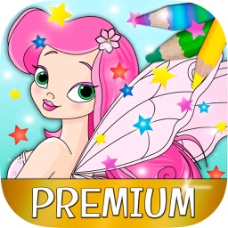 Fairy Coloring Book – Color and Paint Drawings of Fairies Educational Game for Kids Premium