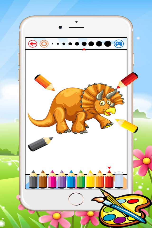 Dinosaur Dragon Coloring Book - Drawing for kid free game, Dino Paint and color games good screenshot 3
