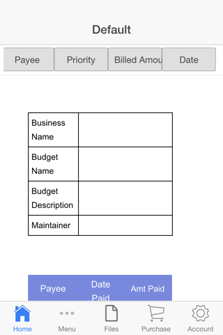 Expenses Register screenshot 2