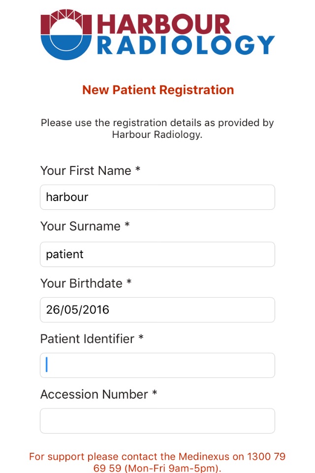 Harbour Radiology Patient Access screenshot 2