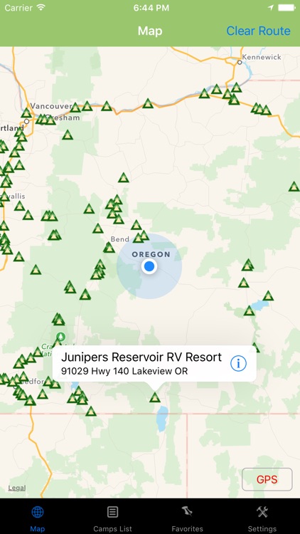 Oregon – Camping & RV spots