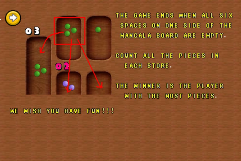 Mancala game screenshot 2