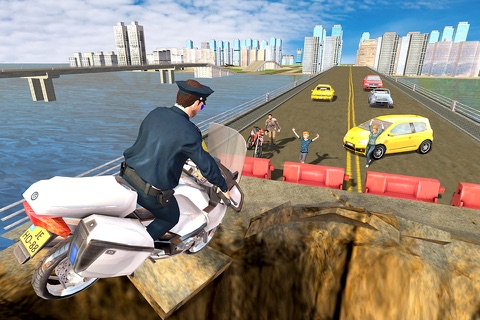 Flying Police Bike Rider 2016 - Ride & Fly Motorcyle in the City To be a Best Traffic police screenshot 3