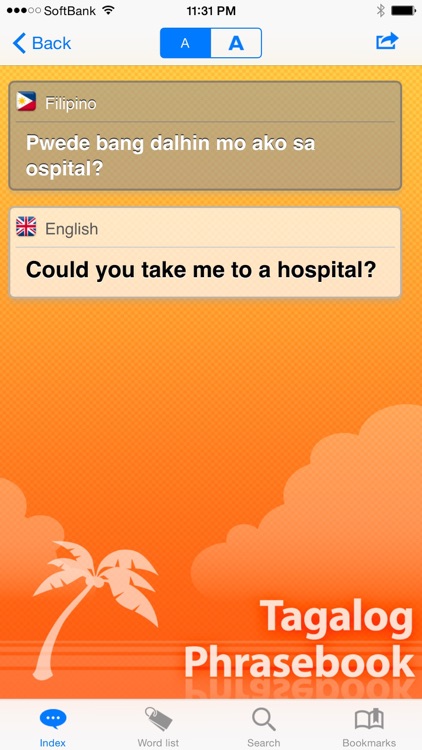 Tagalog Phrasebook & Dict screenshot-3