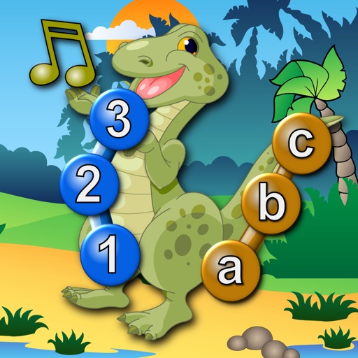 Kids Dinosaur Join and Connect the Dots Puzzles - Rex teaches the ABC numbers and counting iOS App