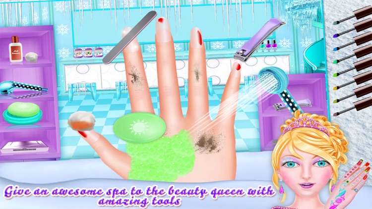 Ice Princess Nail Salon Girls Games screenshot-3