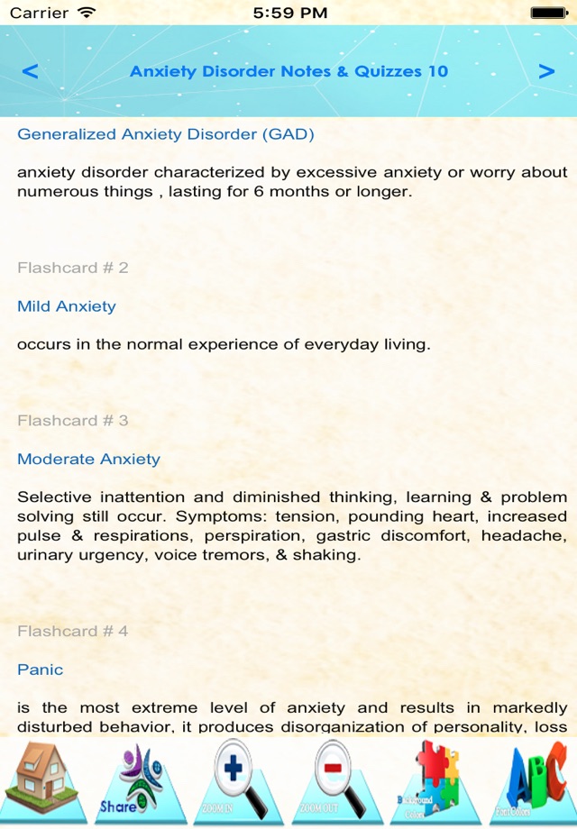 Anxiety Disorder Fundamentals to Advanced - Symptoms, Causes & Therapy (Free Study Notes & Quizzes) screenshot 2