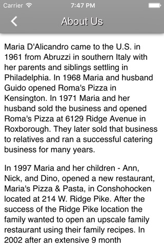 Maria's Pizza and Pasta screenshot 2