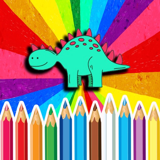 Dinosaur World Coloring Book for Kids Icon