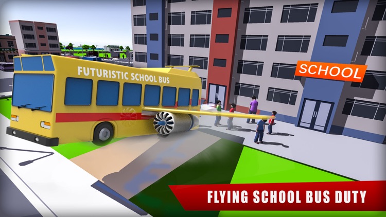 Futuristic Flying Bus Pilot - Extreme Rescue Bus Flight and Transport 3D Simulator screenshot-3