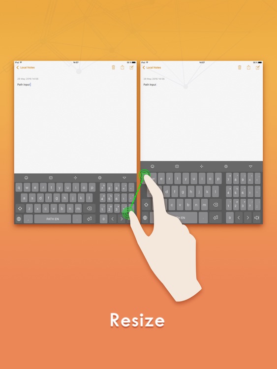 Path Input: A Swipe Keyboard for iPad screenshot-1