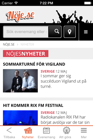 Nöje.se screenshot 2