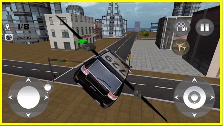 Floating Police Car Flying Cars – Futuristic Flight Simulator PRO game screenshot-4