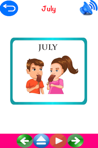 Months of Year Learning For toddlers - A Family Magnetic Calendar screenshot 3