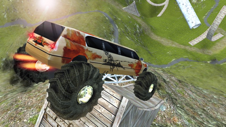 Offroad Limousine Car Driving 3D - A Crazy sports limo truck on hill mountain screenshot-3