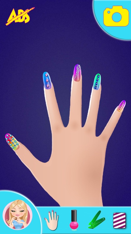 Neon Nails for Party Girls – Style Makeover and Spa Nail Treatment in a Fashion Manicure Salon