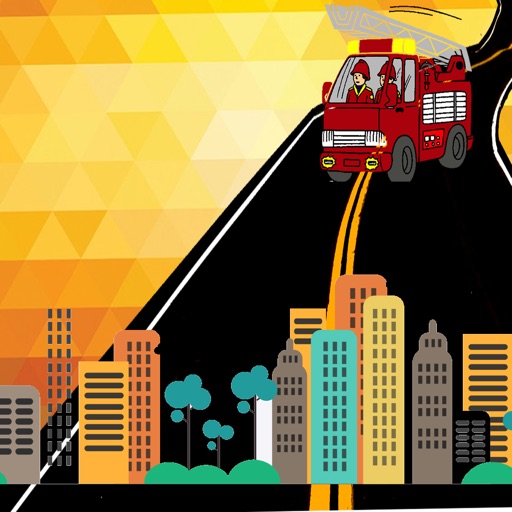 Fire Truck In A Big City - Super Emergency Icon