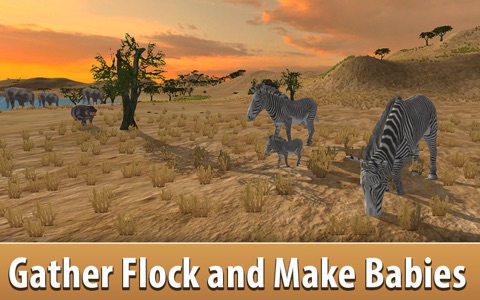 Zebra Simulator 3D Full - African Horse Survival screenshot 2