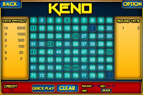Las Vegas Keno screenshot 2