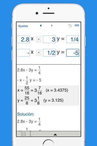 Systems of equations solver screenshot 2