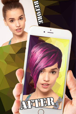 Ombre Hair Salon Edit.or – Change Your Hairstyle & Color To Create Make.over Photo Montage.s screenshot 2