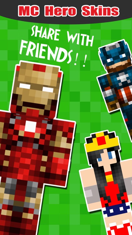 SuperHero Skins - Export Skin for Minecraft Pocket Edition