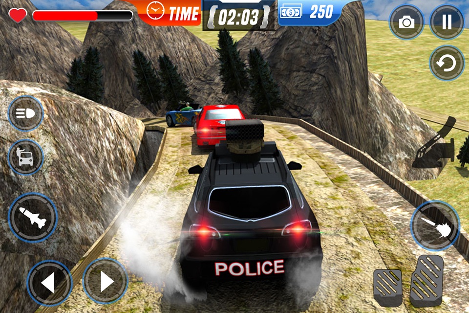 Off-Road Police Car Driver Chase: Real Driving & Action Shooting Game screenshot 2