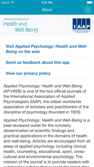 Applied Psychology: Health and Well-Being(圖2)-速報App