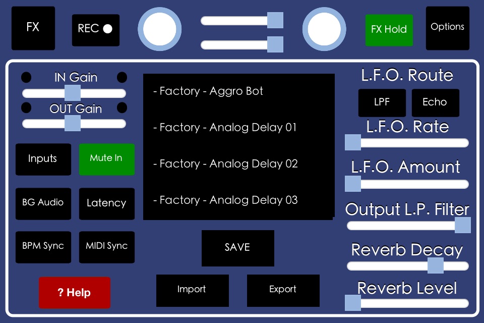 Echo Pad - Delay FX Processor screenshot 4