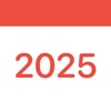 Red Calendar 2025