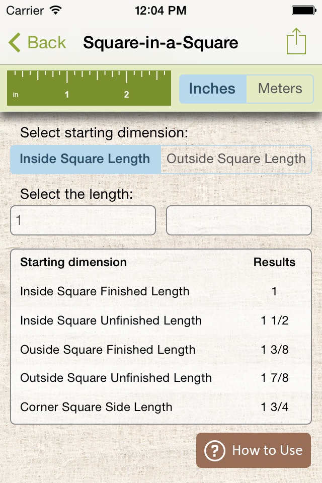 QuiltingCalc screenshot 3